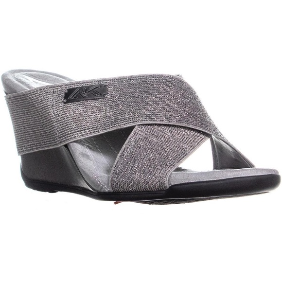 Anne Klein Sport Shoes - Buy 1 get 2 free! ☀️ | Silver Sparkly Wedges